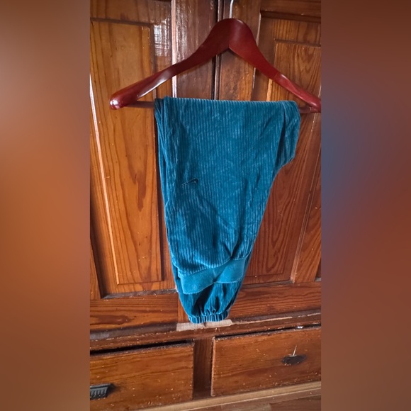 Nike Velour Cord Track Set (matching set: hoodie & joggers)- teal- Small - Picture 10 of 11